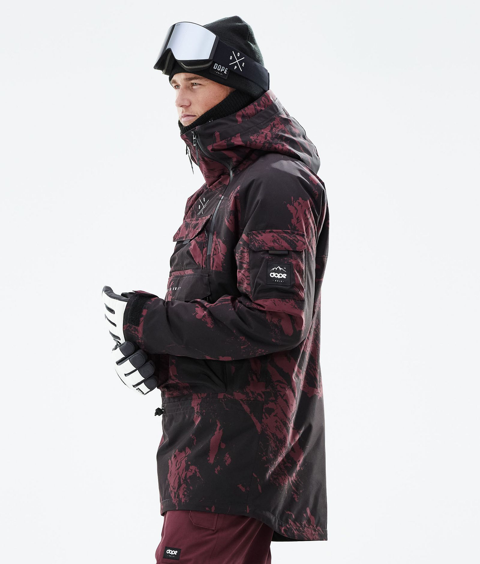 Dope Akin 2021 Kurtka Snowboardowa Mężczyźni Paint Burgundy, Zdjęcie 7 z 10