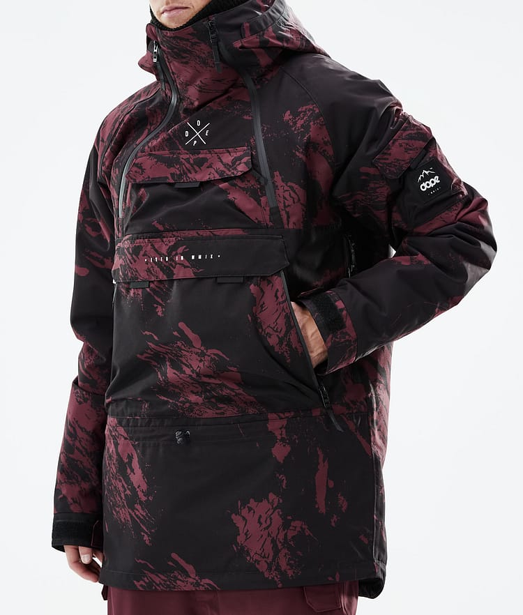 Dope Akin 2021 Kurtka Snowboardowa Mężczyźni Paint Burgundy, Zdjęcie 9 z 10