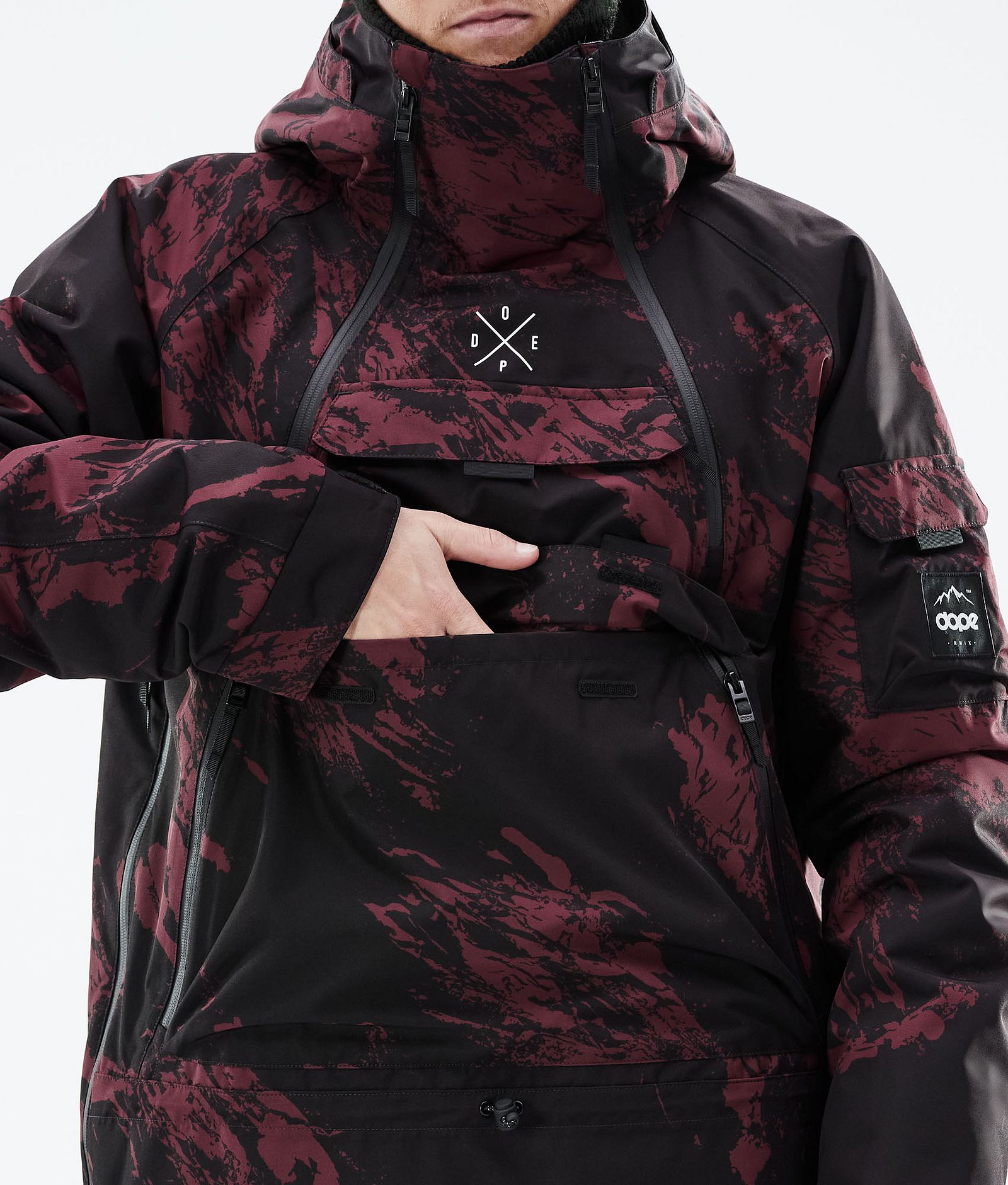 Dope Akin 2021 Kurtka Snowboardowa Mężczyźni Paint Burgundy, Zdjęcie 10 z 10