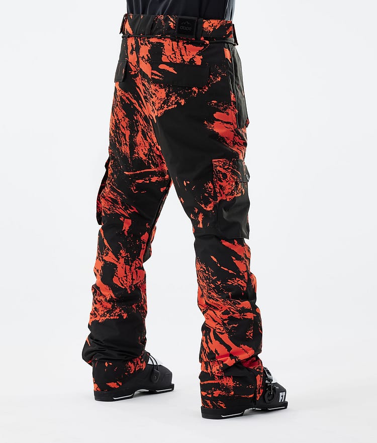 Dope Iconic 2021 Ski Pants Men Paint Orange, Image 3 of 6