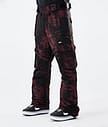 Dope Iconic 21 Spodnie Snowboardowe Mężczyźni Paint Burgundy
