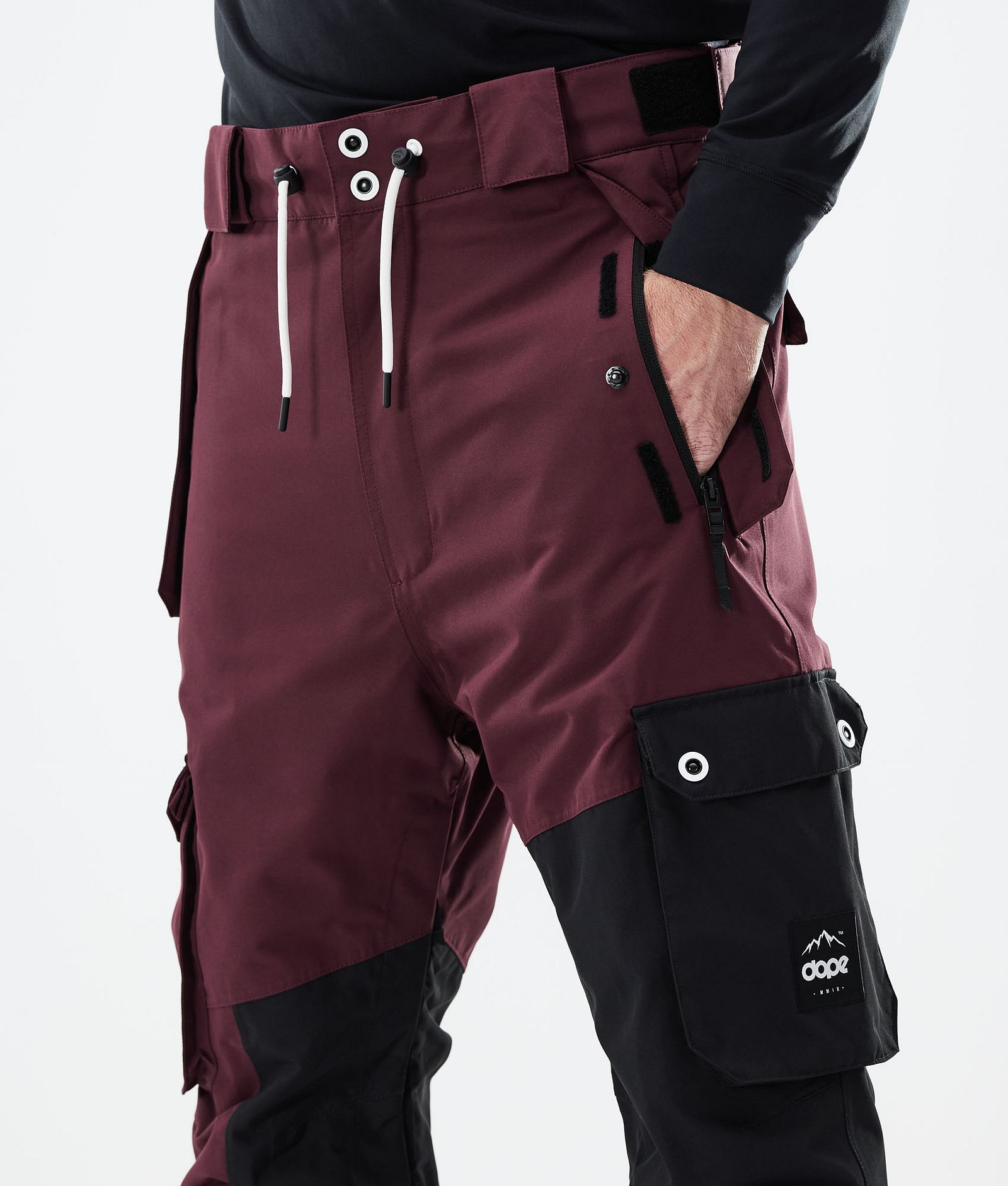 Dope Adept 2021 Kalhoty na Snowboard Pánské Burgundy/Black, Obrázek 4 z 6