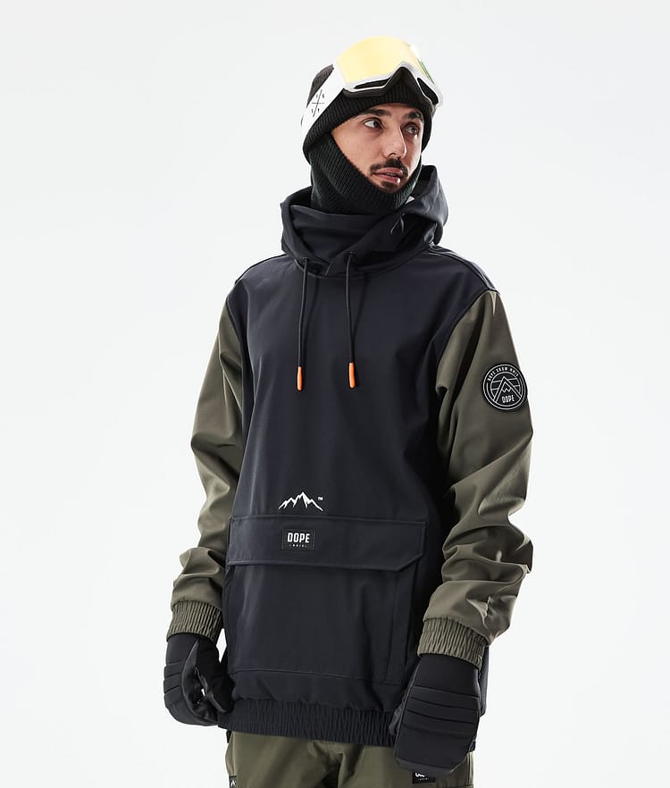 Dope Wylie Kurtka Snowboardowa Mężczyźni Patch Black/Olive Green, Zdjęcie 1 z 10