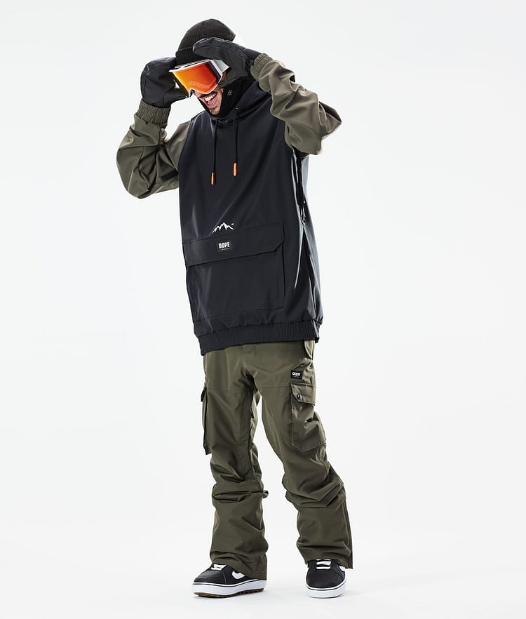 Dope Wylie Kurtka Snowboardowa Mężczyźni Patch Black/Olive Green, Zdjęcie 4 z 10