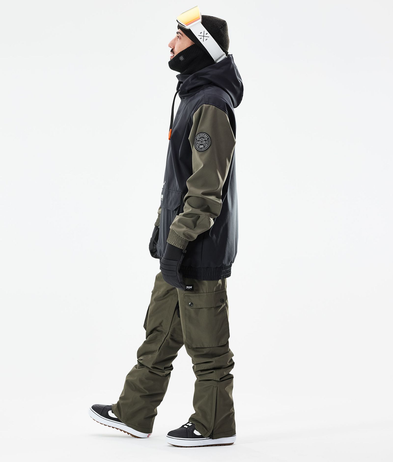 Dope Wylie Kurtka Snowboardowa Mężczyźni Patch Black/Olive Green, Zdjęcie 5 z 10