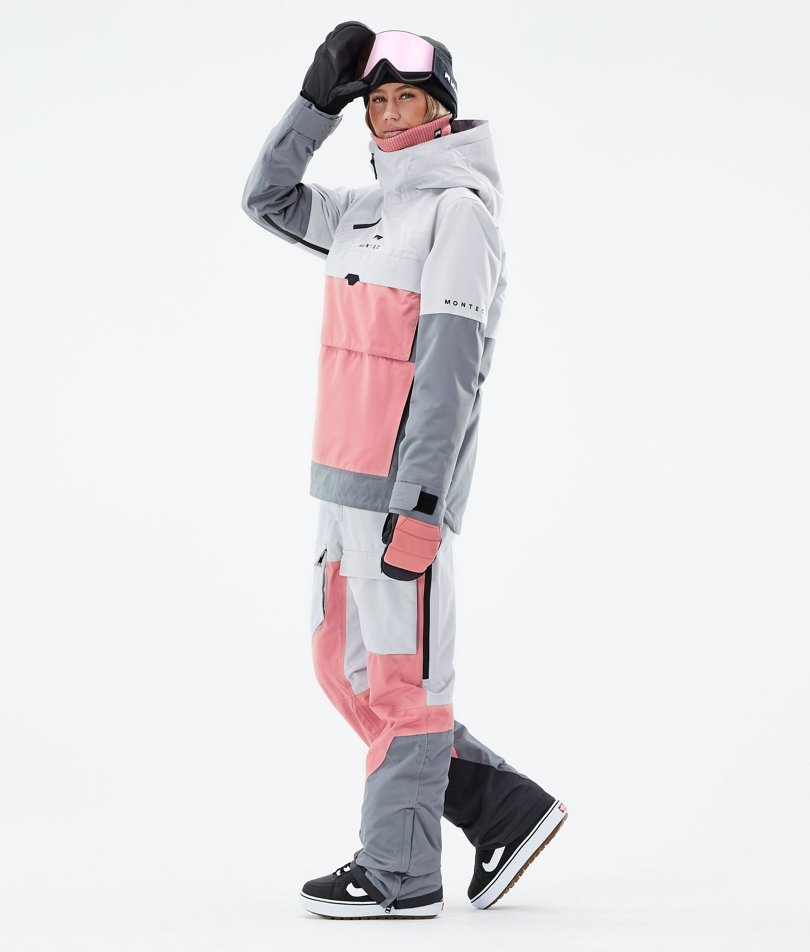 Montec Dune W 2021 Kurtka Snowboardowa Kobiety Light Grey/Pink/Light Pearl, Zdjęcie 4 z 8