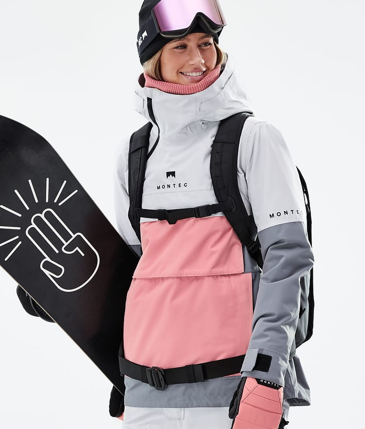 Montec Dune W 2021 Kurtka Snowboardowa Kobiety Light Grey/Pink/Light Pearl, Zdjęcie 6 z 8