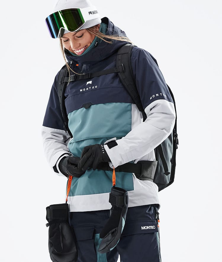 Montec Dune W 2021 Kurtka Snowboardowa Kobiety Marine/Atlantic/Light Grey, Zdjęcie 2 z 11