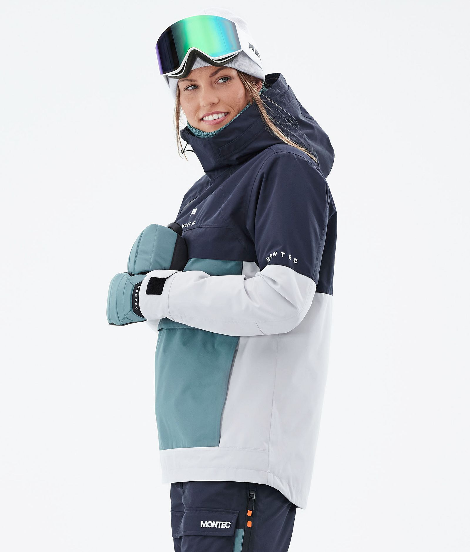 Montec Dune W 2021 Kurtka Snowboardowa Kobiety Marine/Atlantic/Light Grey, Zdjęcie 8 z 11