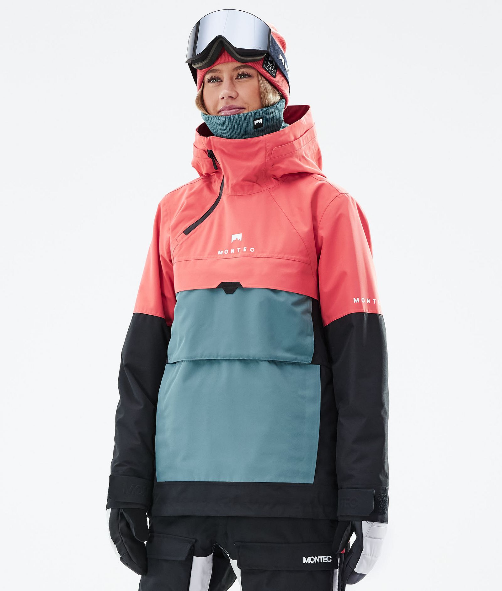 Montec Dune W 2021 Kurtka Snowboardowa Kobiety Coral/Atlantic/Black, Zdjęcie 1 z 9