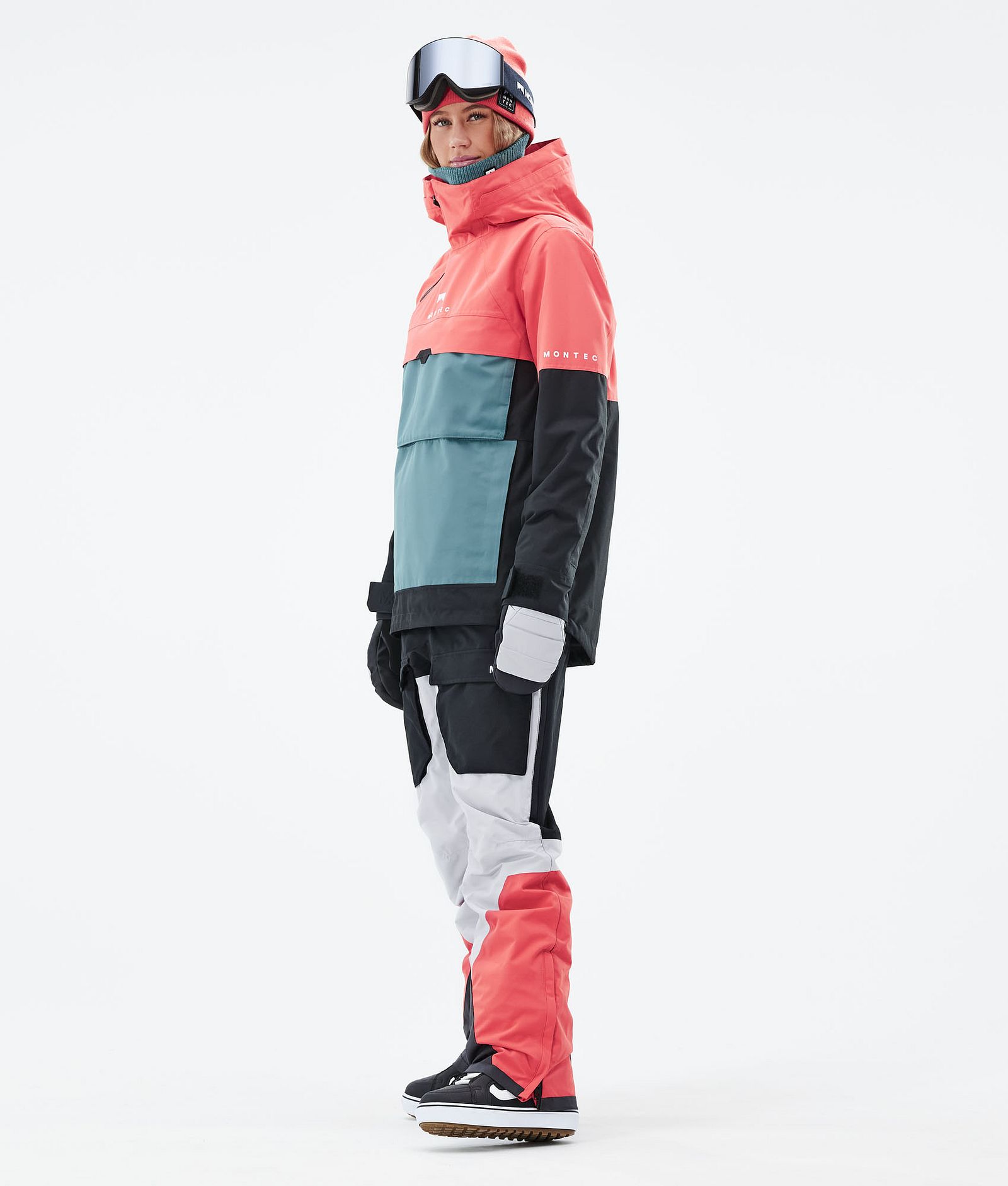 Montec Dune W 2021 Kurtka Snowboardowa Kobiety Coral/Atlantic/Black, Zdjęcie 4 z 9