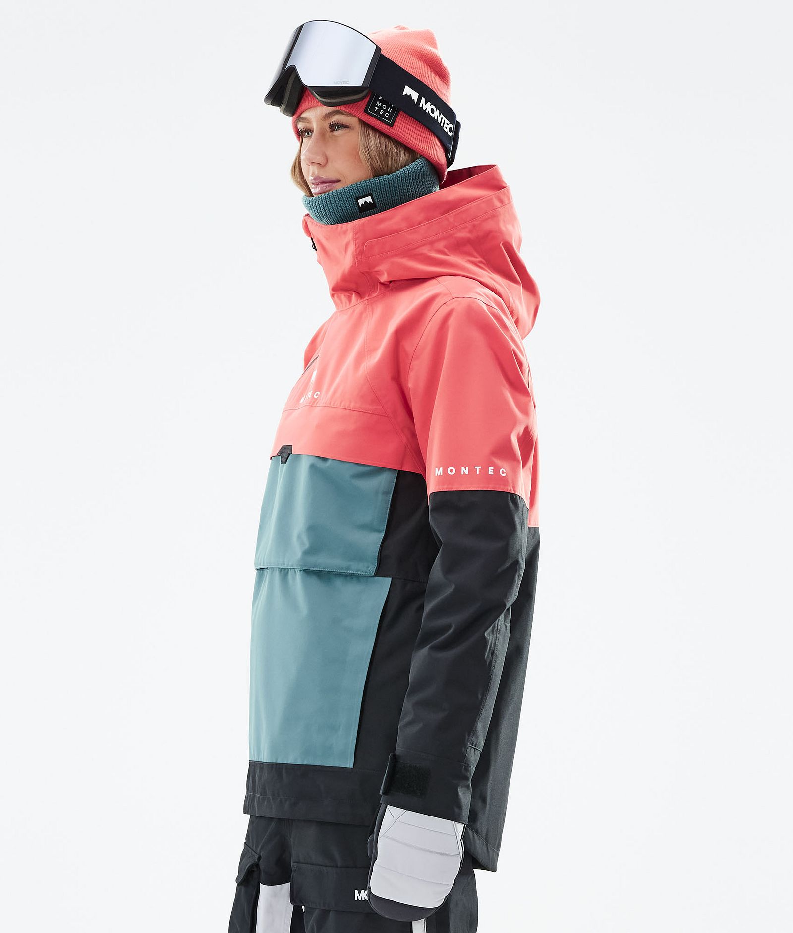 Montec Dune W 2021 Kurtka Snowboardowa Kobiety Coral/Atlantic/Black, Zdjęcie 6 z 9