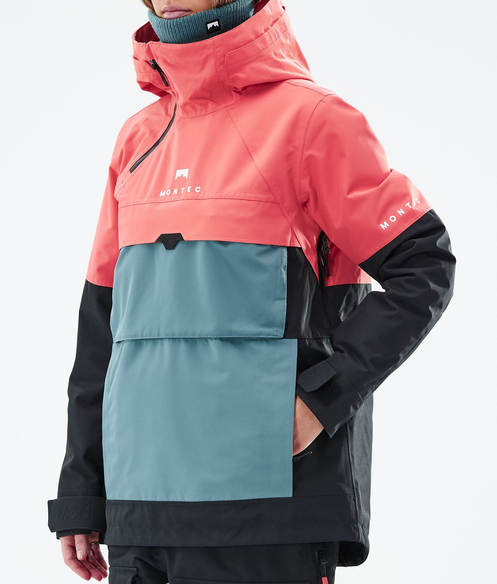 Montec Dune W 2021 Kurtka Snowboardowa Kobiety Coral/Atlantic/Black, Zdjęcie 8 z 9