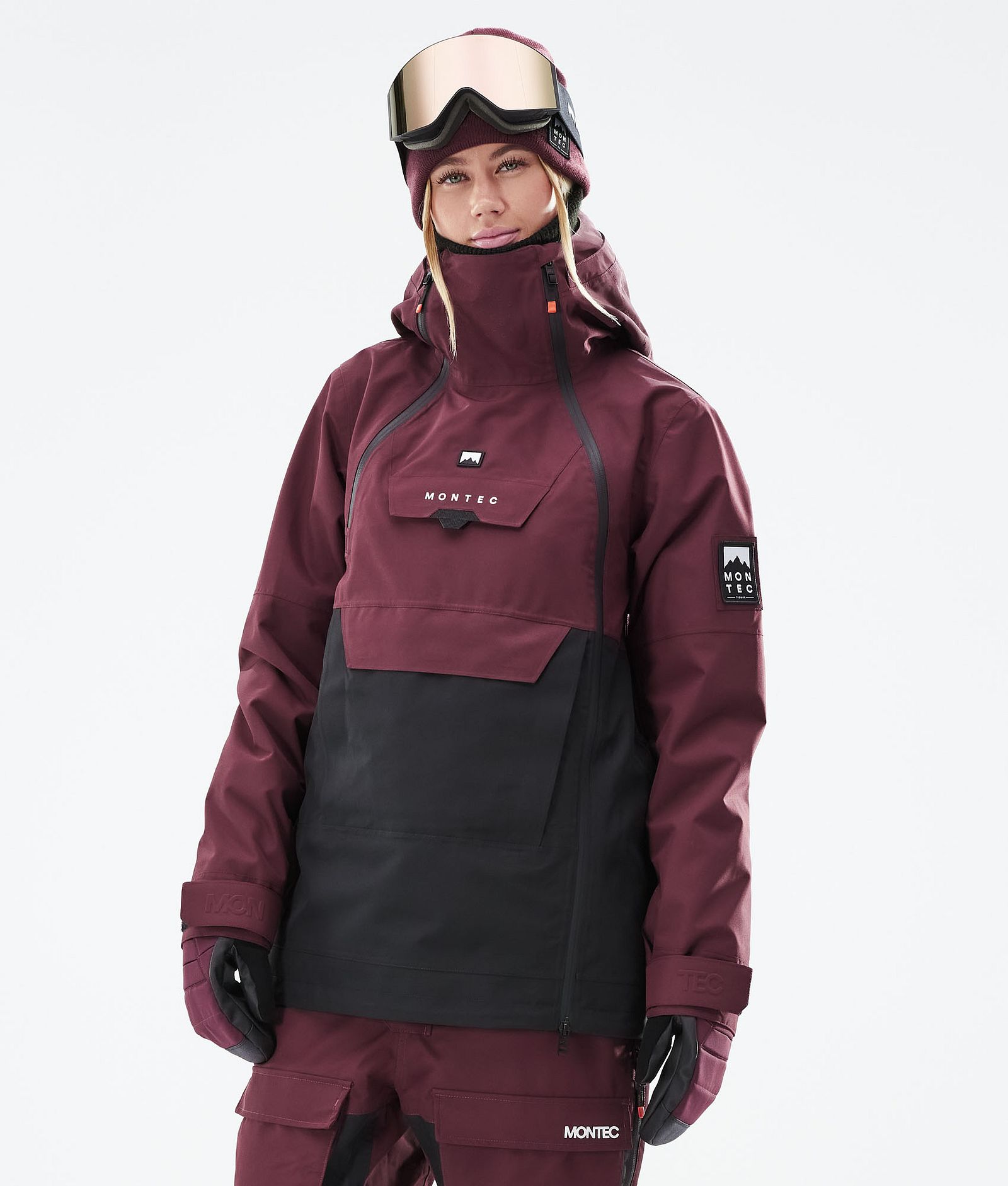 Montec Doom W 2021 Kurtka Snowboardowa Kobiety Burgundy/Black, Zdjęcie 1 z 12