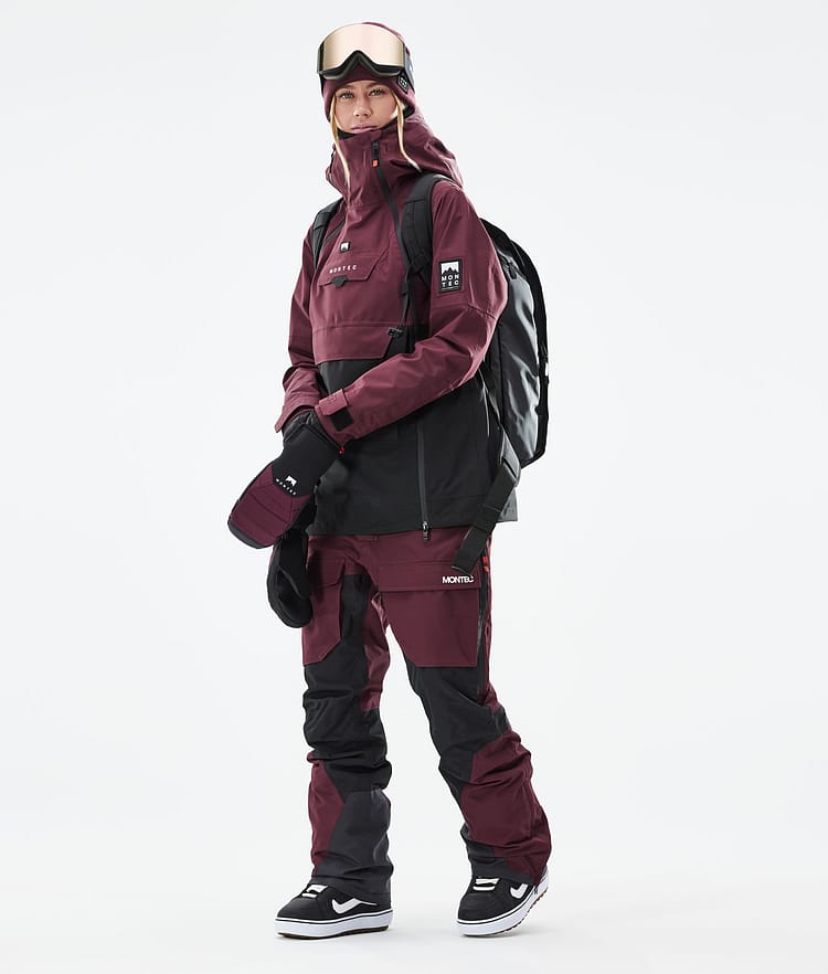 Montec Doom W 2021 Kurtka Snowboardowa Kobiety Burgundy/Black, Zdjęcie 4 z 12