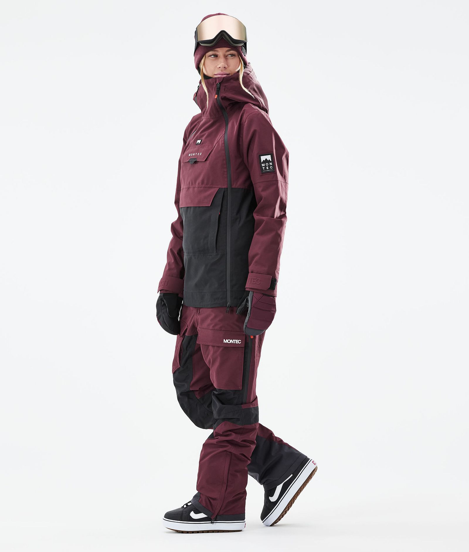 Montec Doom W 2021 Kurtka Snowboardowa Kobiety Burgundy/Black, Zdjęcie 5 z 12