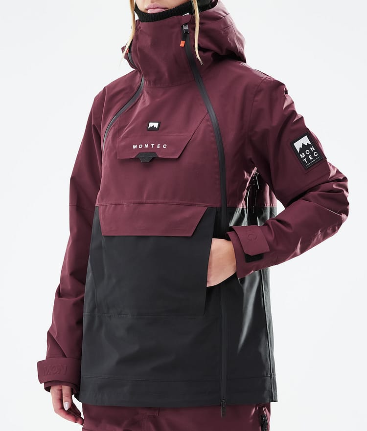 Montec Doom W 2021 Kurtka Snowboardowa Kobiety Burgundy/Black, Zdjęcie 9 z 12