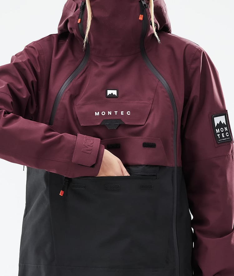 Montec Doom W 2021 Kurtka Snowboardowa Kobiety Burgundy/Black, Zdjęcie 10 z 12