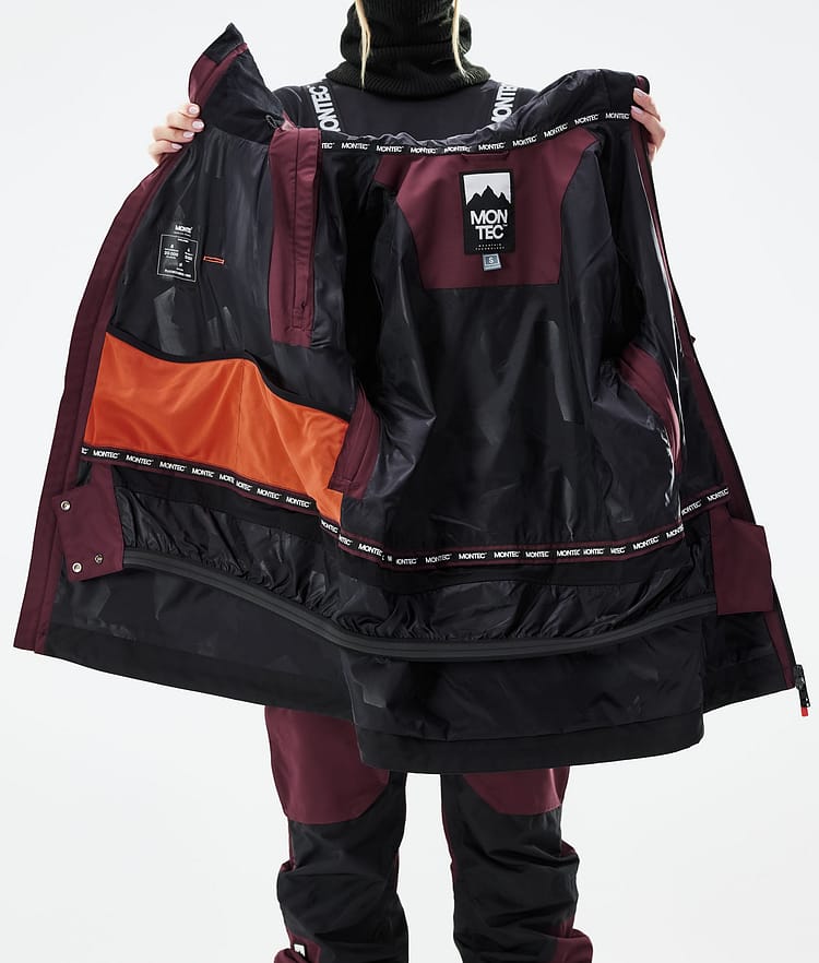 Montec Doom W 2021 Kurtka Snowboardowa Kobiety Burgundy/Black, Zdjęcie 12 z 12