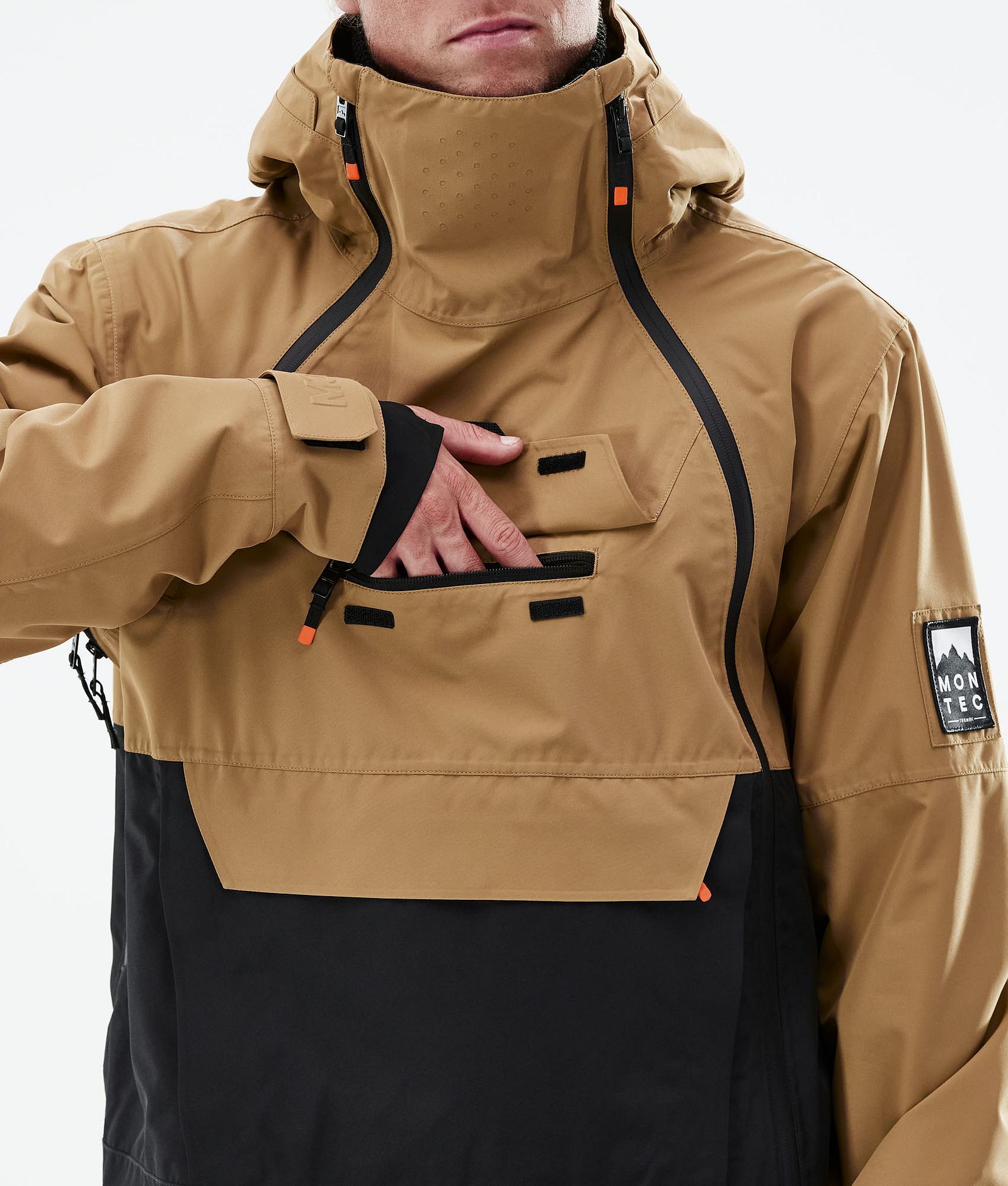 Montec Doom 2021 Kurtka Snowboardowa Mężczyźni Gold/Black, Zdjęcie 12 z 13