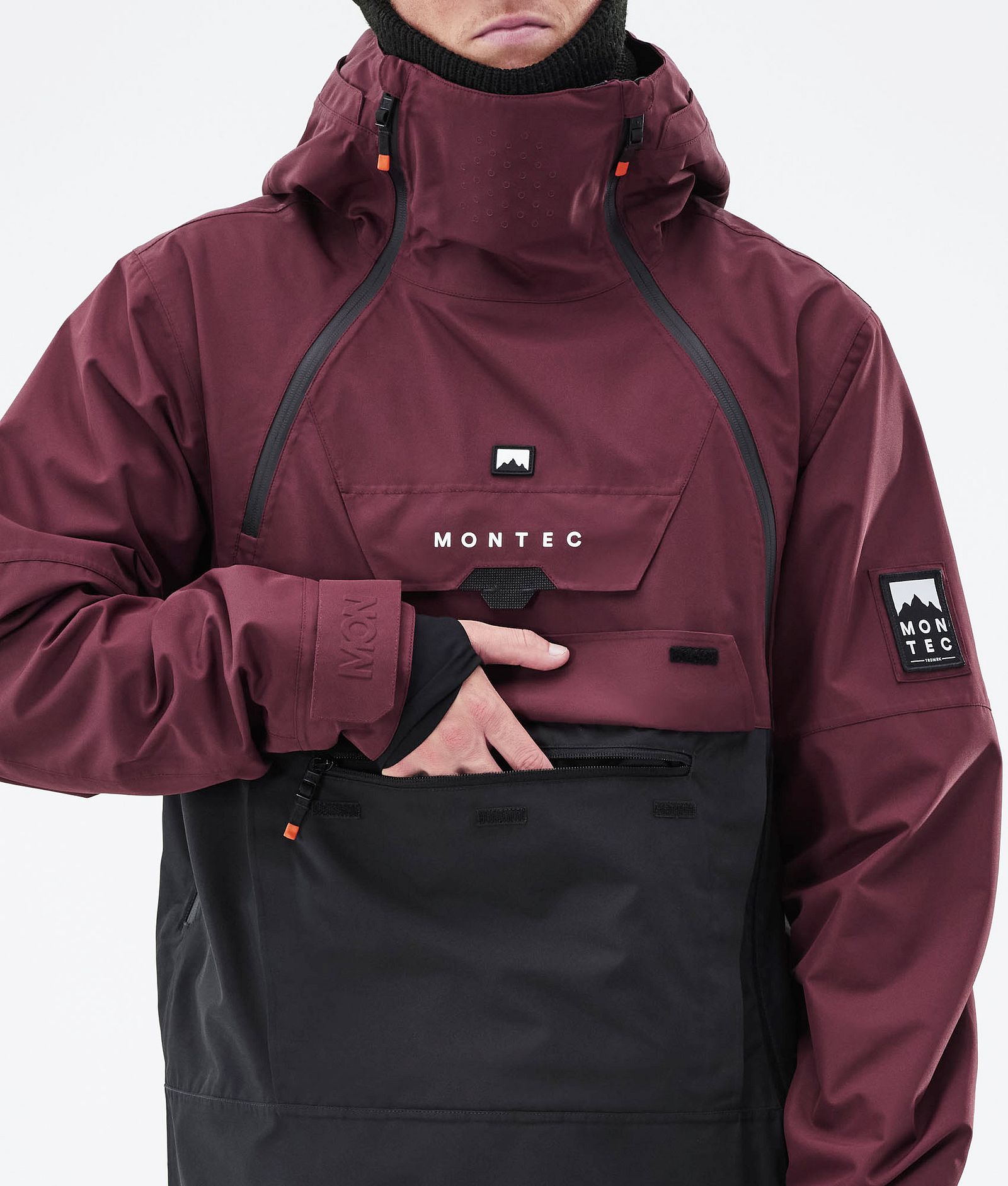 Montec Doom 2021 Kurtka Snowboardowa Mężczyźni Burgundy/Black, Zdjęcie 11 z 13