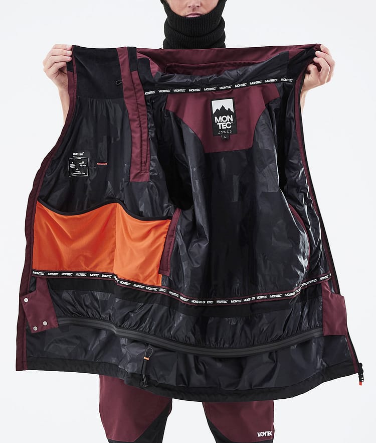 Montec Doom 2021 Kurtka Snowboardowa Mężczyźni Burgundy/Black, Zdjęcie 13 z 13