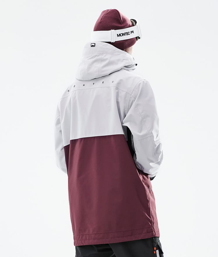 Montec Doom 2021 Kurtka Narciarska Mężczyźni Light Grey/Black/Burgundy, Zdjęcie 8 z 11