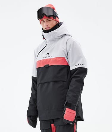 Montec Dune 2021 Bunda na Snowboard Pánské Light Grey/Coral/Black