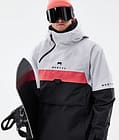 Montec Dune 2021 Kurtka Snowboardowa Mężczyźni Light Grey/Coral/Black, Zdjęcie 3 z 10