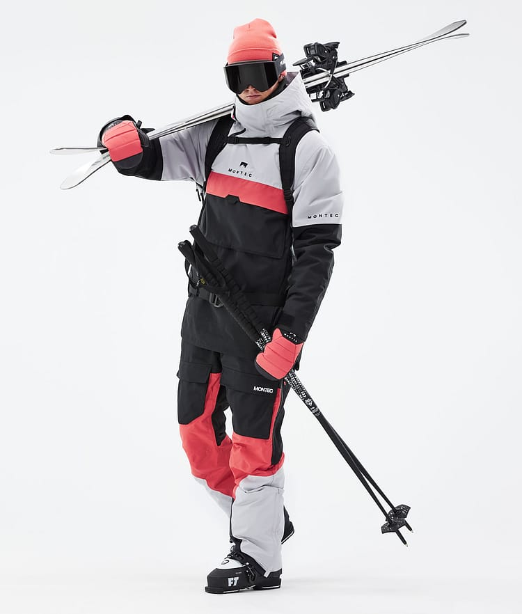 Montec Dune 21 Kurtka Narciarska Mężczyźni Light Grey/Coral/Black, Zdjęcie 4 z 10