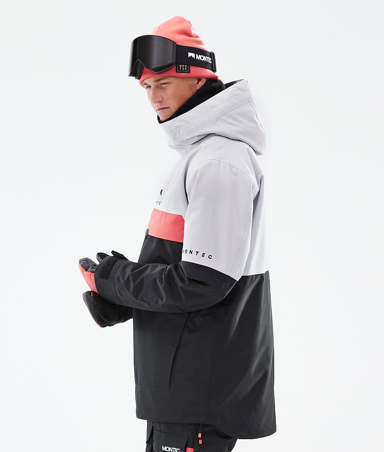 Montec Dune 21 Chaqueta Snowboard Hombre Light Grey/Coral/Black, Imagen 7 de 10