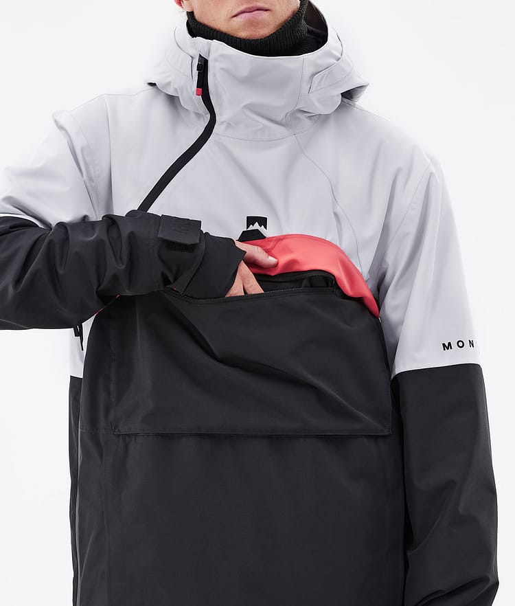 Montec Dune 2021 Lyžařská Bunda Pánské Light Grey/Coral/Black, Obrázek 10 z 10