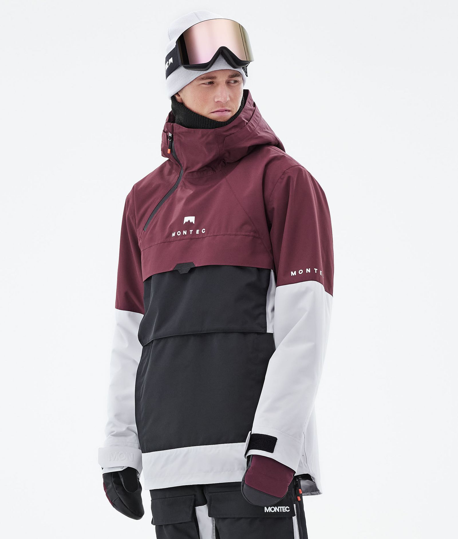 Montec Dune 2021 Lyžařská Bunda Pánské Burgundy/Black/Light Grey, Obrázek 1 z 10