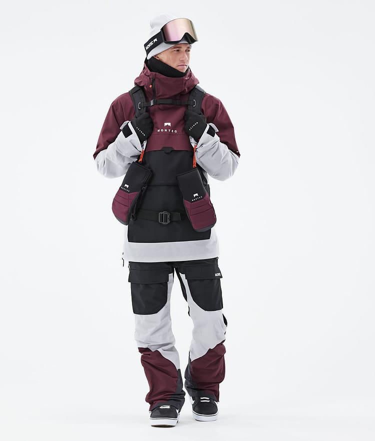 Montec Dune 21 Kurtka Snowboardowa Mężczyźni Burgundy/Black/Light Grey, Zdjęcie 4 z 10