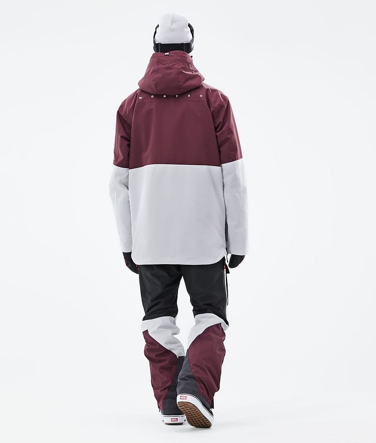 Montec Dune 2021 Bunda na Snowboard Pánské Burgundy/Black/Light Grey, Obrázek 6 z 10