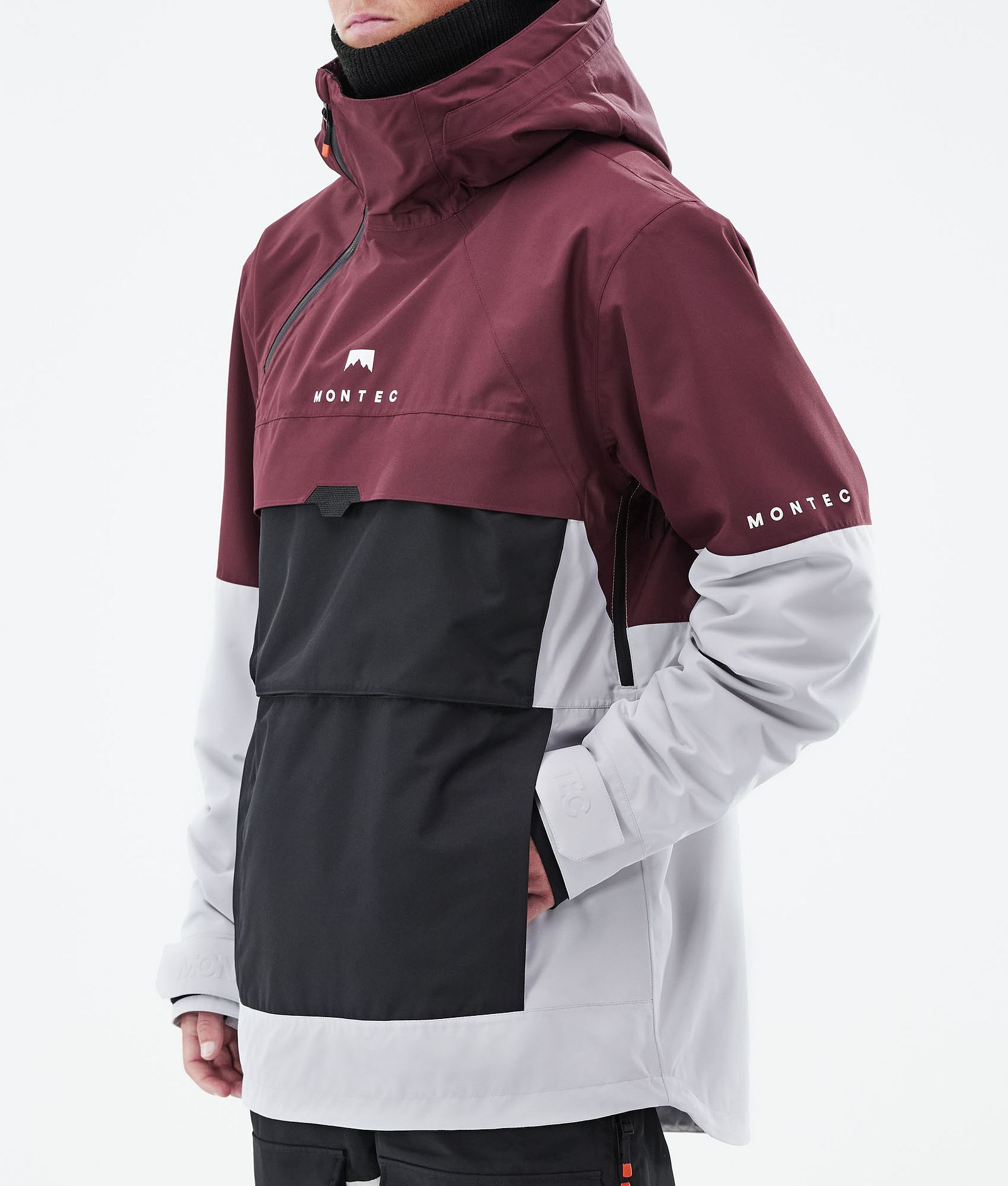 Montec Dune 2021 Bunda na Snowboard Pánské Burgundy/Black/Light Grey, Obrázek 9 z 10