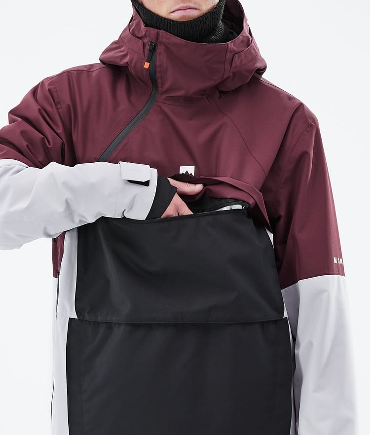 Montec Dune 21 Kurtka Snowboardowa Mężczyźni Burgundy/Black/Light Grey, Zdjęcie 10 z 10