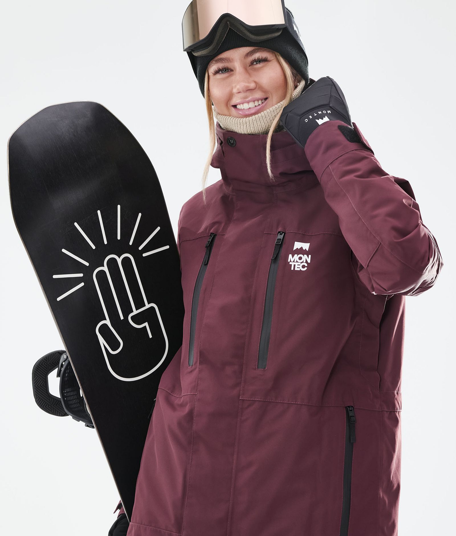 Montec Fawk W 2021 Kurtka Snowboardowa Kobiety Burgundy, Zdjęcie 3 z 11