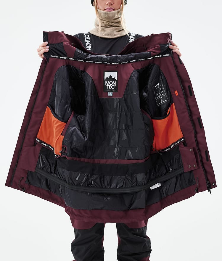 Montec Fawk W 2021 Kurtka Snowboardowa Kobiety Burgundy, Zdjęcie 11 z 11