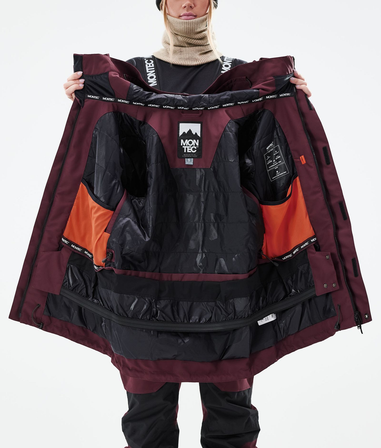 Montec Fawk W 2021 Kurtka Snowboardowa Kobiety Burgundy, Zdjęcie 11 z 11