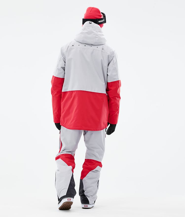 Montec Fawk 2021 Bunda na Snowboard Pánské Light Grey/Red, Obrázek 6 z 11