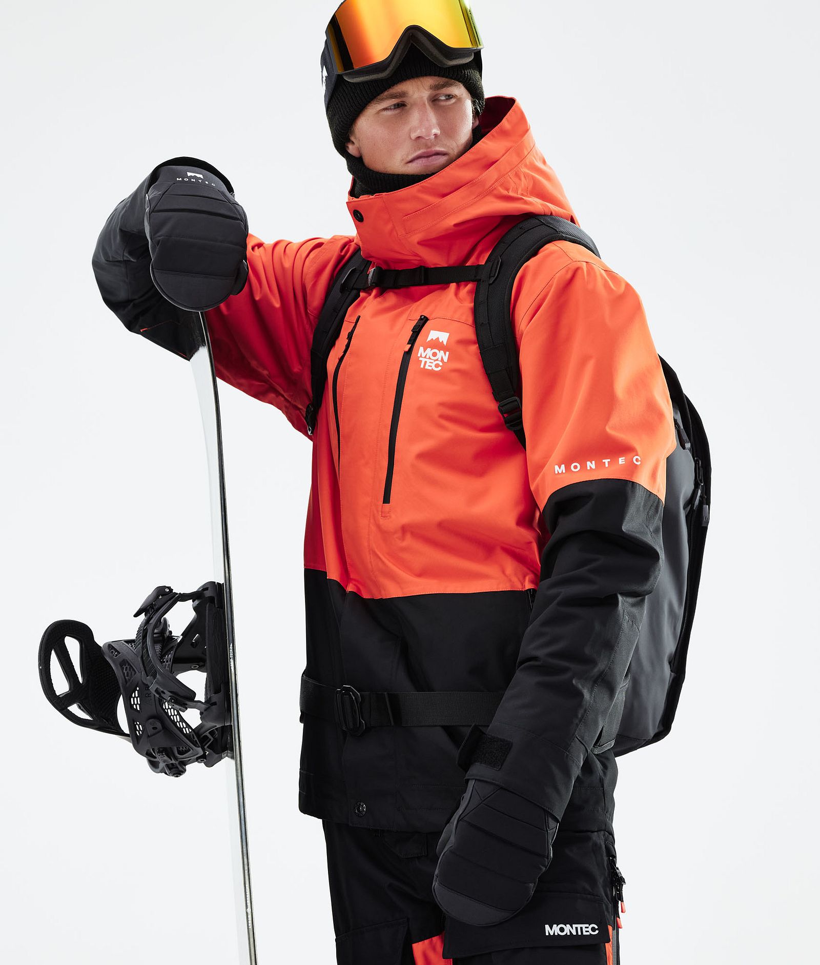 Montec Fawk 2021 Kurtka Snowboardowa Mężczyźni Orange/Black, Zdjęcie 3 z 12