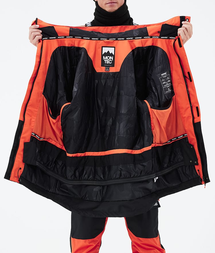 Montec Fawk 2021 Kurtka Snowboardowa Mężczyźni Orange/Black, Zdjęcie 12 z 12