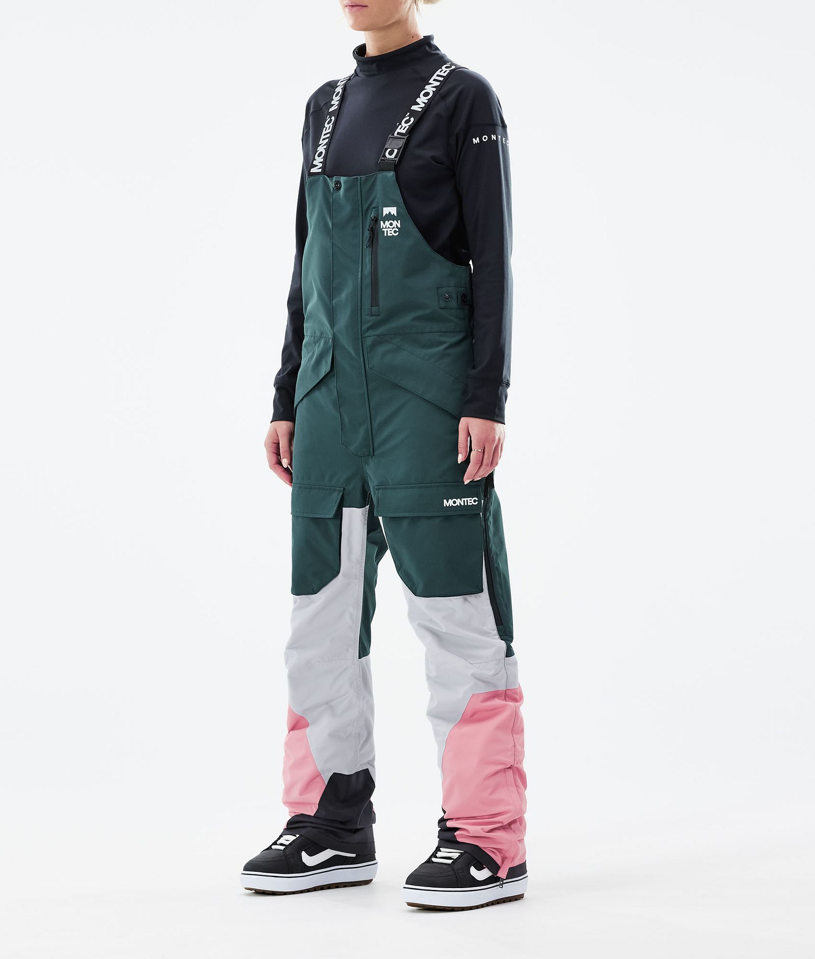 Montec Fawk W 2021 Spodnie Snowboardowe Kobiety Dark Atlantic/Light Grey/Pink, Zdjęcie 1 z 6