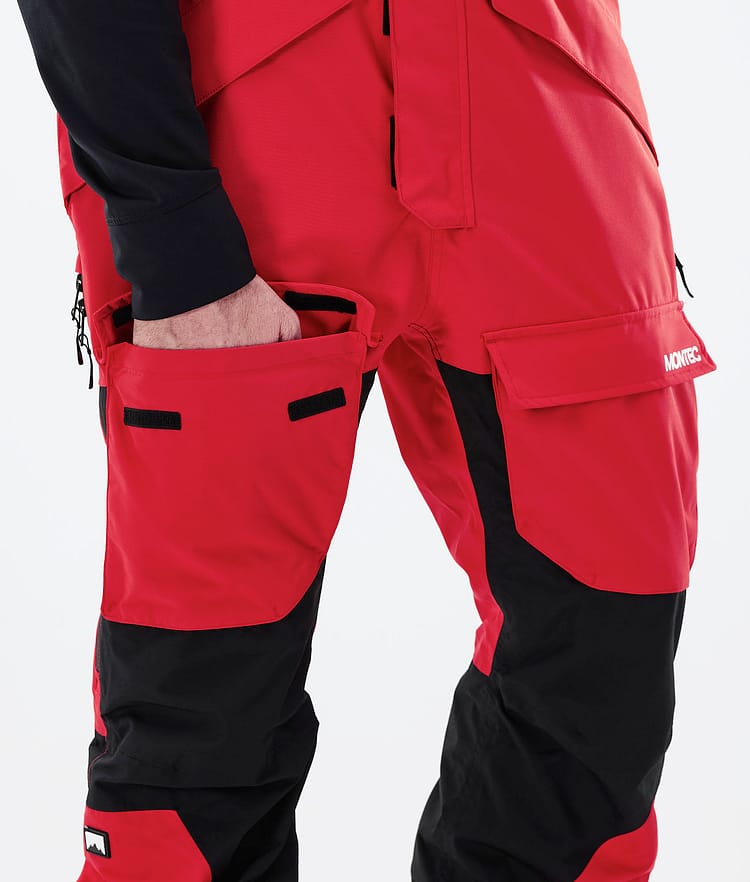 Montec Fawk 2021 Kalhoty na Snowboard Pánské Red/Black, Obrázek 6 z 6