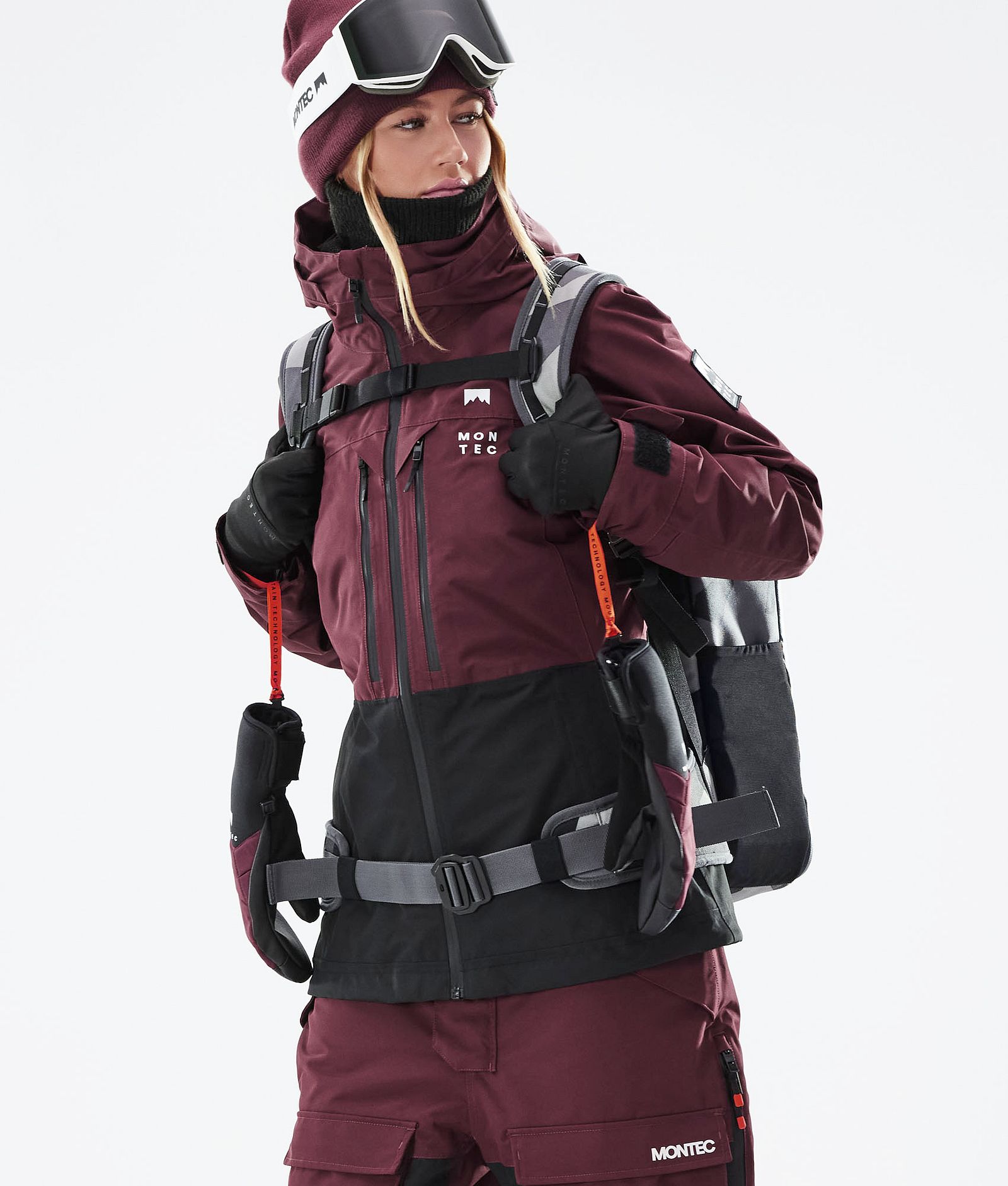 Montec Moss W 2021 Kurtka Snowboardowa Kobiety Burgundy/Black, Zdjęcie 2 z 12