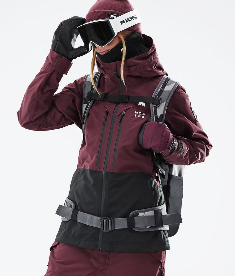 Montec Moss W 2021 Kurtka Snowboardowa Kobiety Burgundy/Black, Zdjęcie 3 z 12