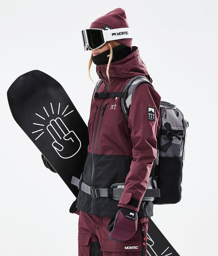 Montec Moss W 2021 Kurtka Snowboardowa Kobiety Burgundy/Black, Zdjęcie 4 z 12