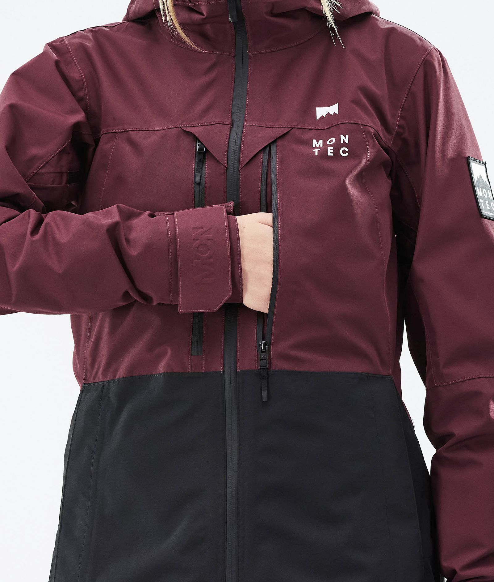 Montec Moss W 2021 Kurtka Snowboardowa Kobiety Burgundy/Black, Zdjęcie 11 z 12