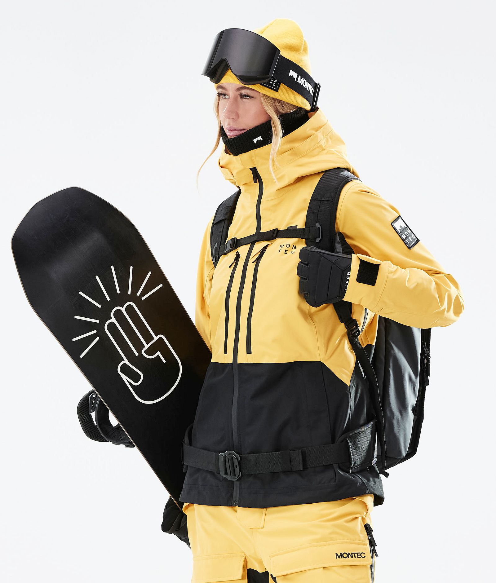 Montec Moss W 2021 Kurtka Snowboardowa Kobiety Yellow/Black, Zdjęcie 1 z 12